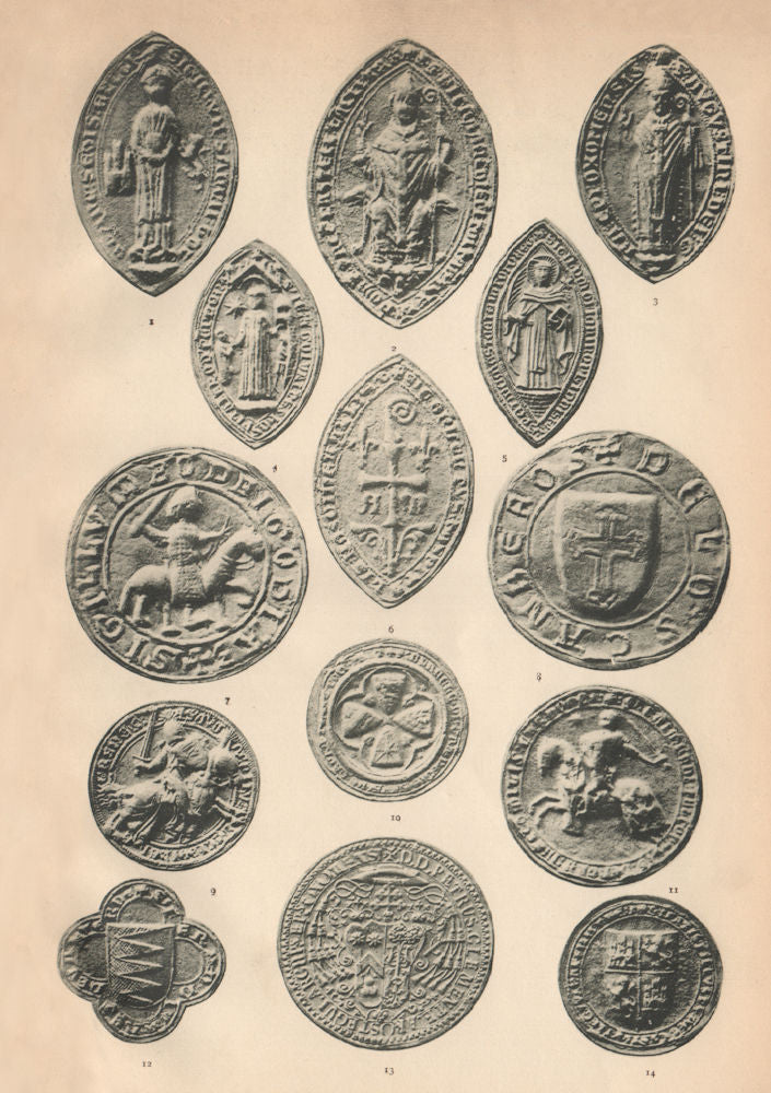 SPANISH SEALS. Toledo Oxoma Juannes Mast'ceta Canberos Artois Fulco Ivanes 1907